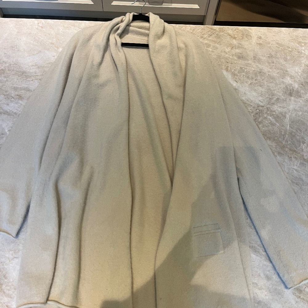 Designer cashmere long cardigan